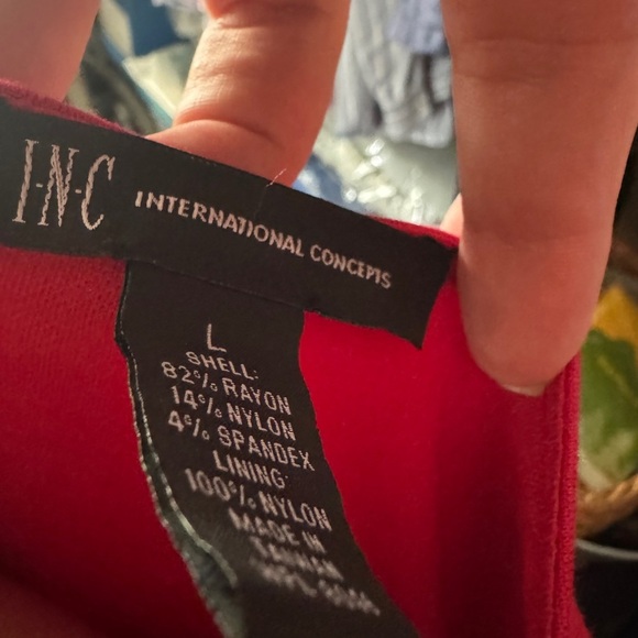 INC International Concepts Vibrant Red Dress - Picture 3 of 10